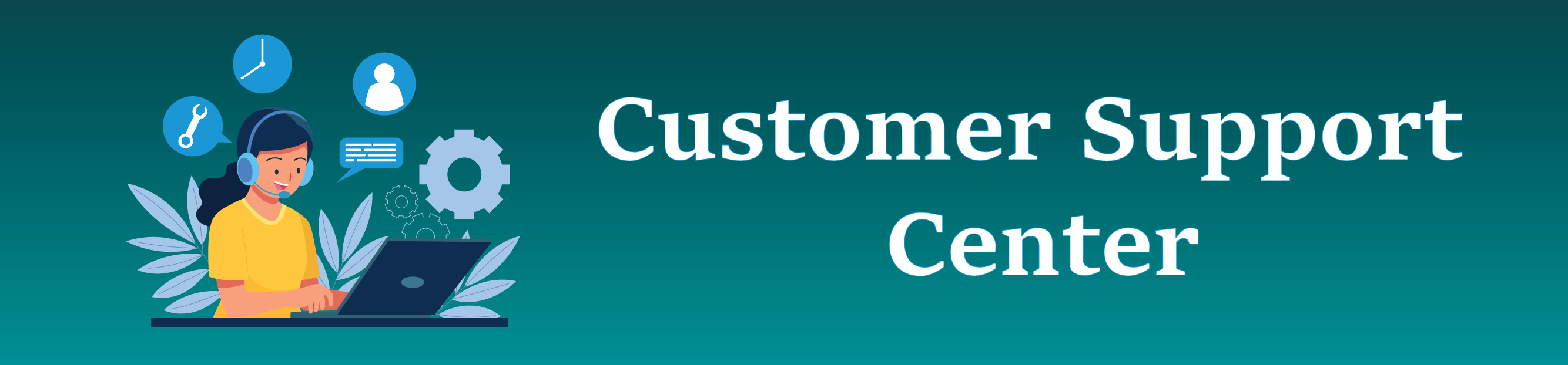 banner of customer support